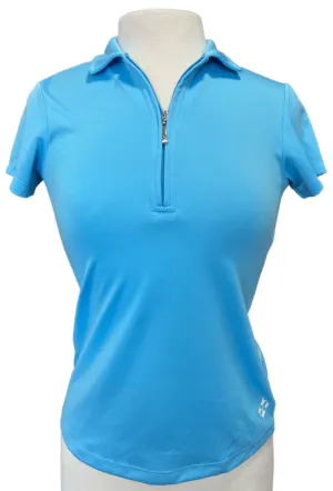 4 All by Jofit Teal Sleeveless Zip Golf Top Size XS