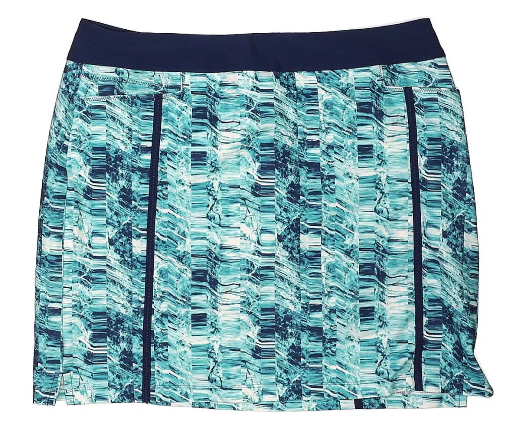 Adidas Blue & White Patterned Skort with Navy Trim Size M  MSP$75