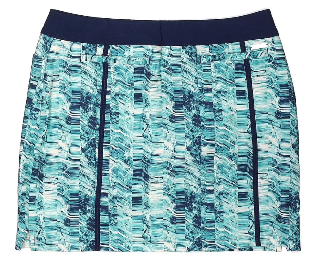 Adidas Blue & White Patterned Skort with Navy Trim Size M  MSP$75