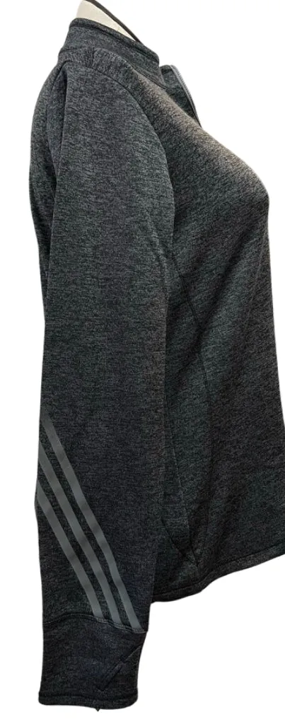Adidas Charcoal Heather Thermal Zip Pullover Size XL. MSP$75