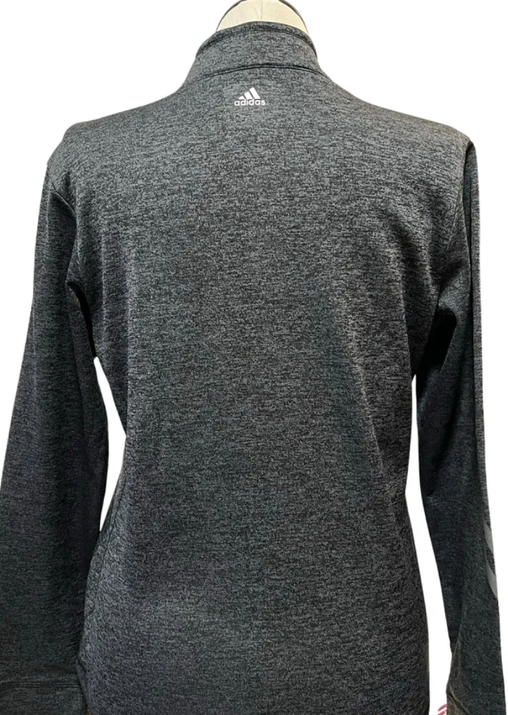 Adidas Charcoal Heather Thermal Zip Pullover Size XL. MSP$75
