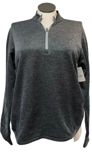 Adidas Charcoal Heather Thermal Zip Pullover Size XL. MSP$75