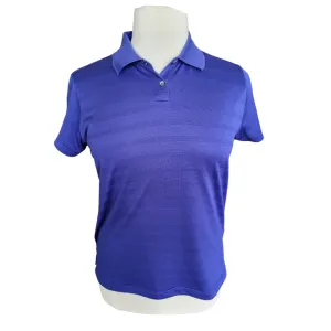Adidas Clima Cool Women's Textured Stripe Golf Polo in Blue Size XL MSP$50