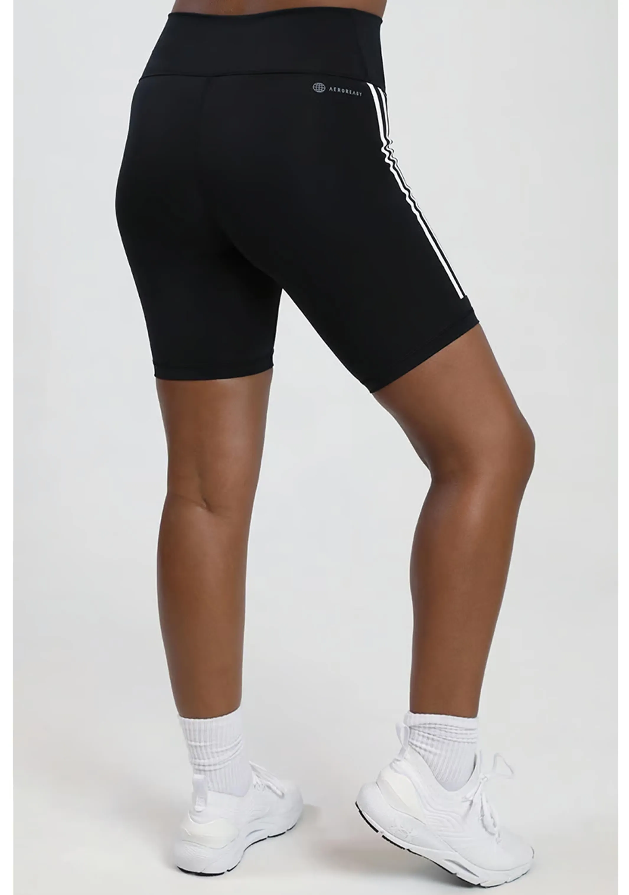 Adidas Womens Optime Trainicons 3-Stripes Bike Short Leggings
