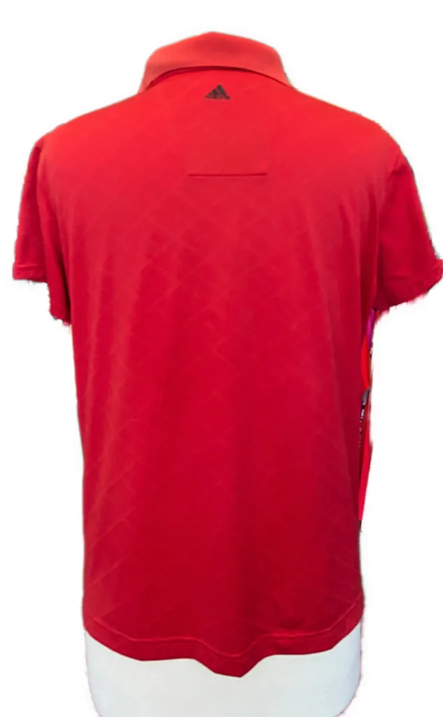 Adidas Women's Red Wisconsin Textured Golf Polo Size XL MSP$55