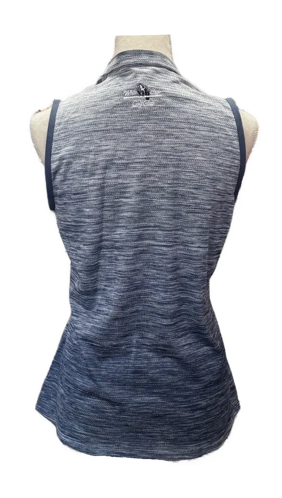 Adidas Women's Royal Heathered Stripe Racerback Golf Polo Size S