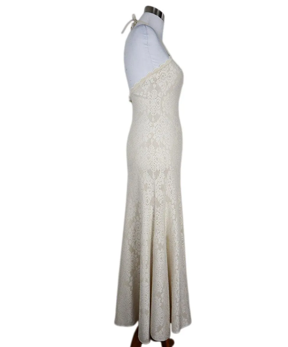 Alaia Neutral Cream & White Knit Dress sz 6