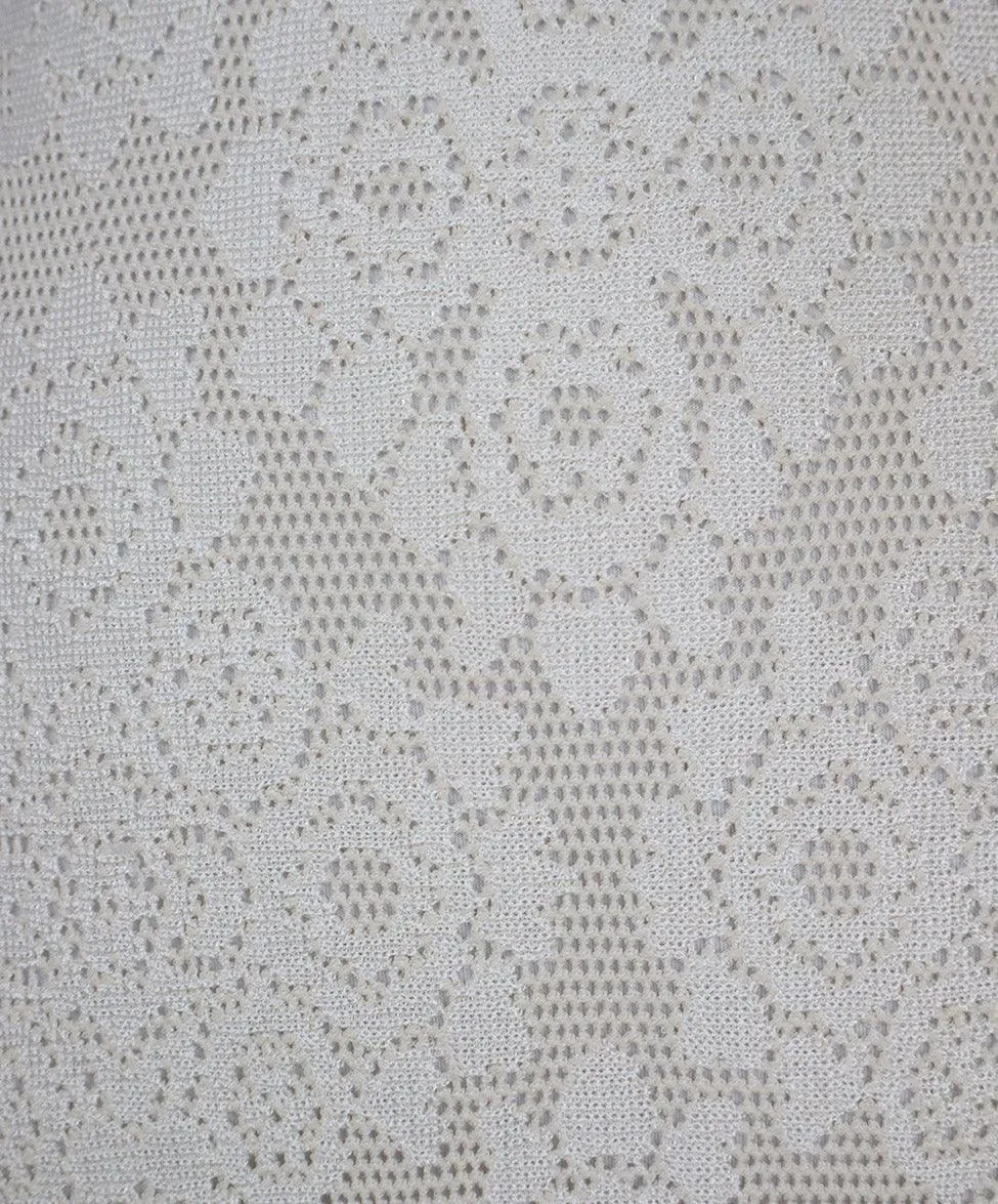 Alaia Neutral Cream & White Knit Dress sz 6