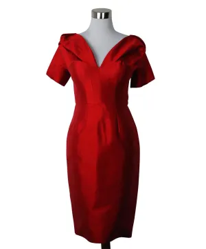 Alexander McQueen Red Silk Dress sz 6