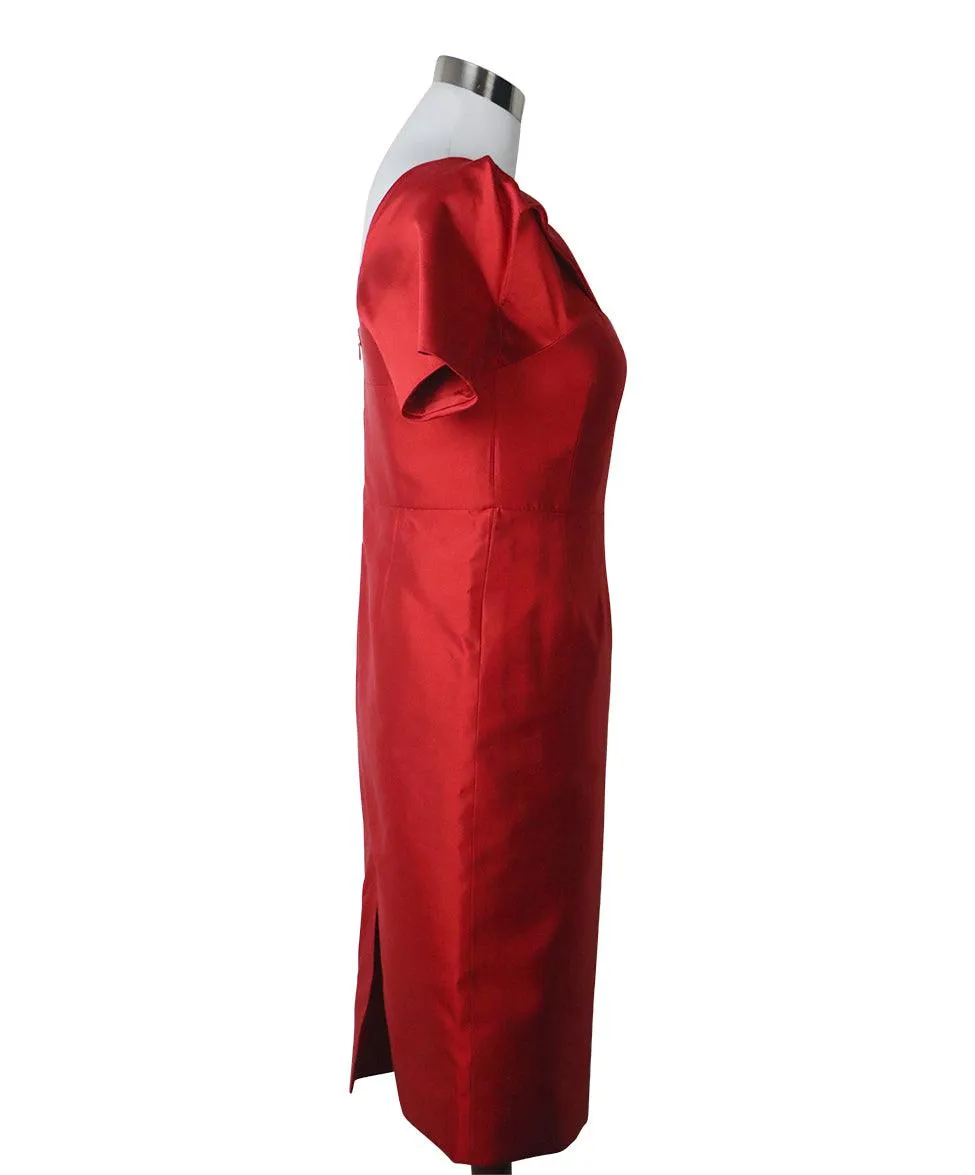 Alexander McQueen Red Silk Dress sz 6