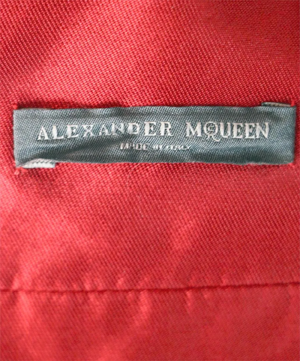 Alexander McQueen Red Silk Dress sz 6