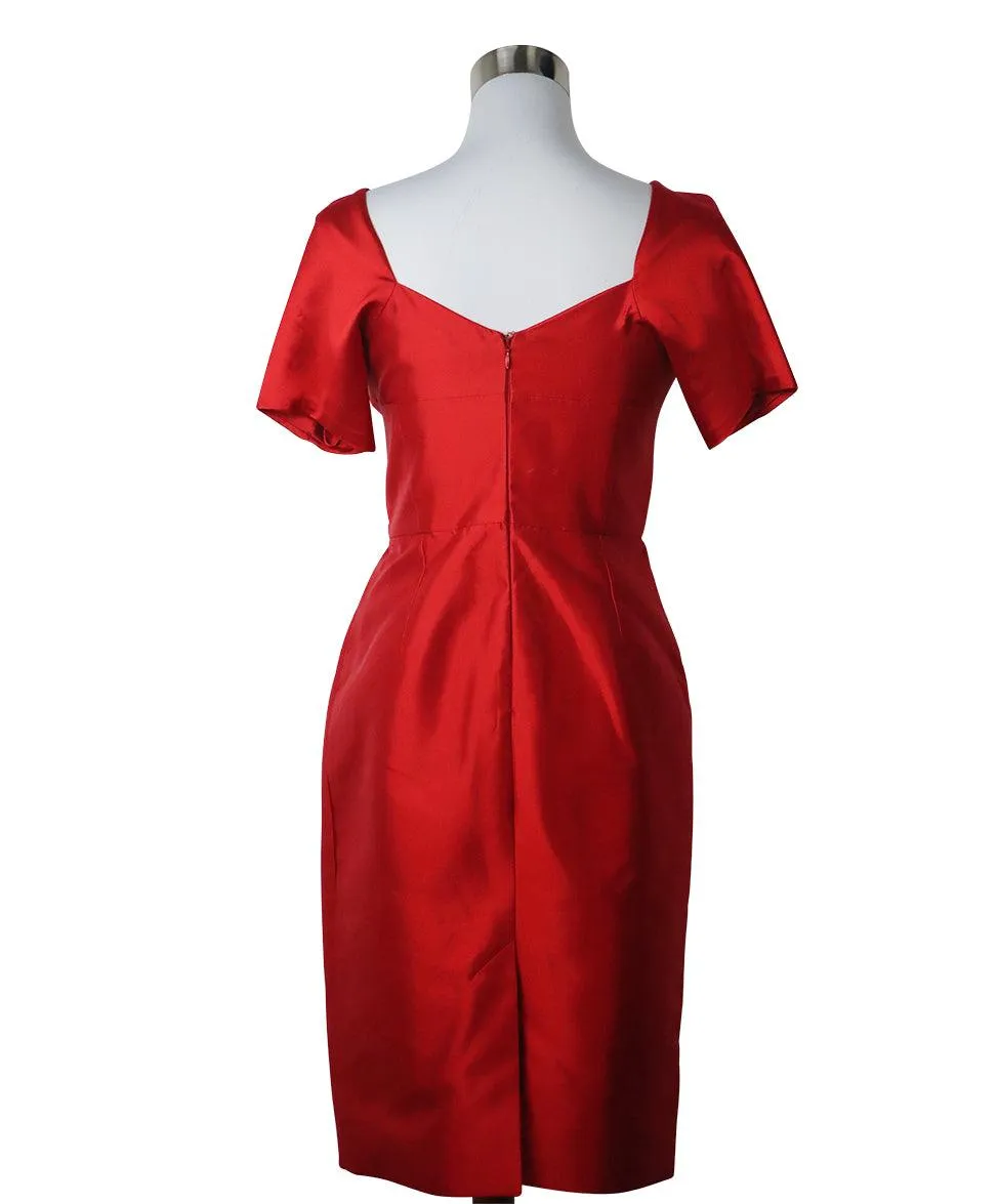 Alexander McQueen Red Silk Dress sz 6
