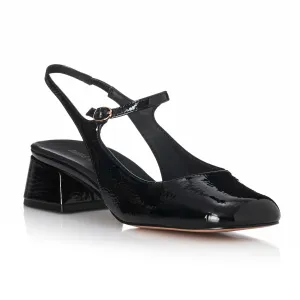 ALIAS MAE Womens Lucie - Black Crinkle Patent Leather Shoes