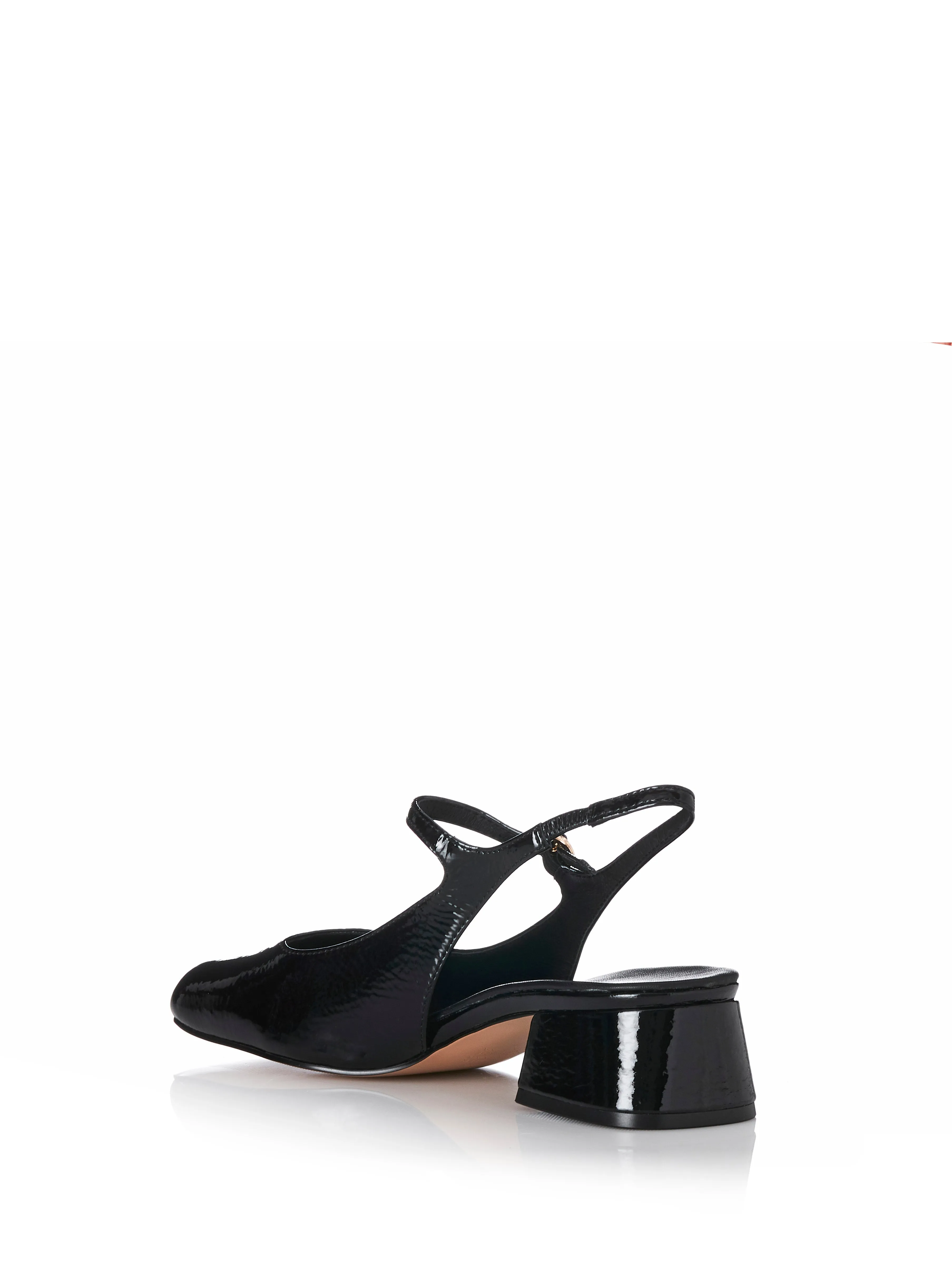 ALIAS MAE Womens Lucie - Black Crinkle Patent Leather Shoes
