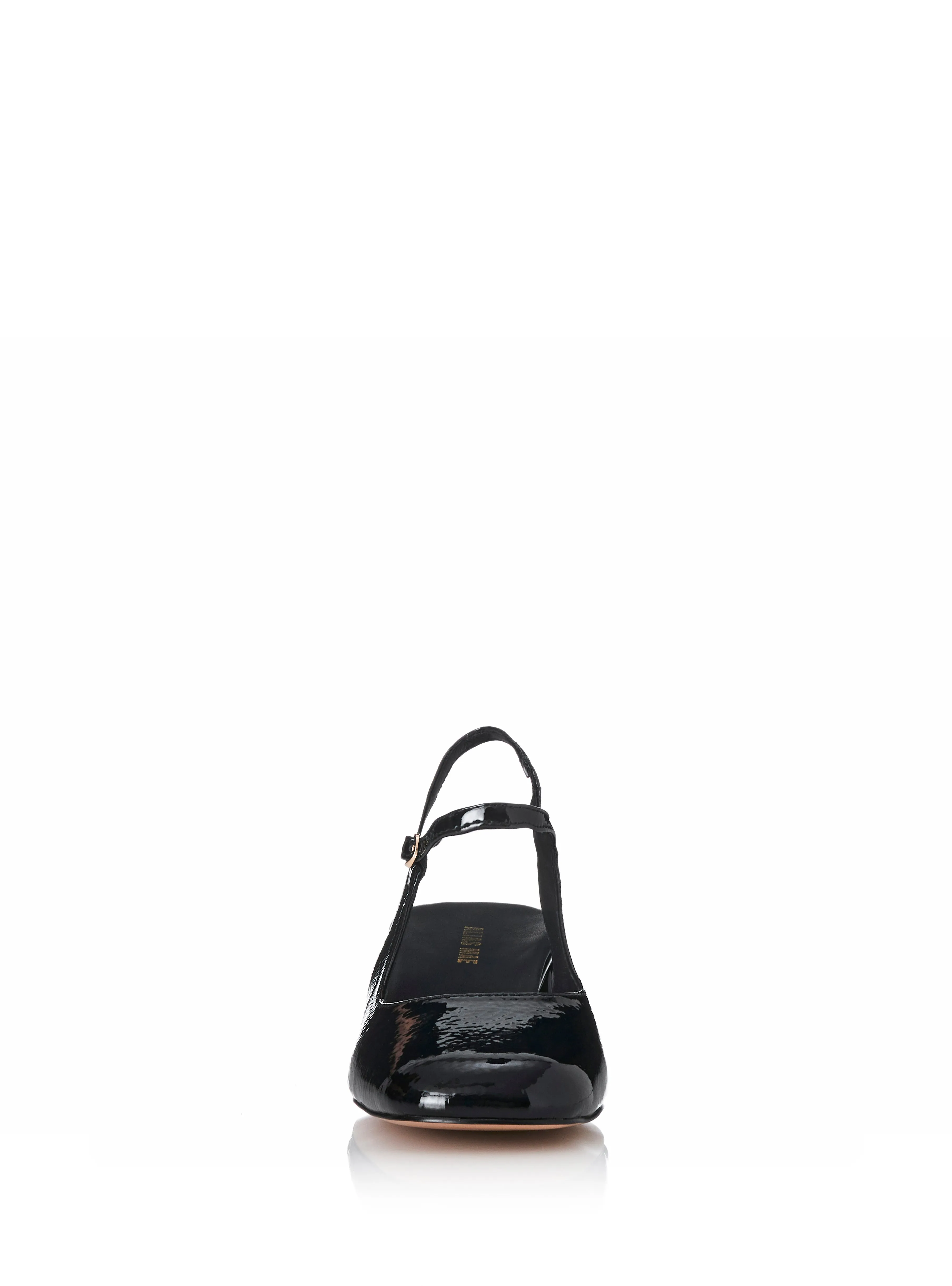 ALIAS MAE Womens Lucie - Black Crinkle Patent Leather Shoes