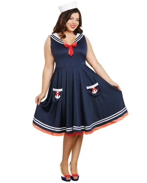 All Aboard Sailor Womens Plus Size Costume