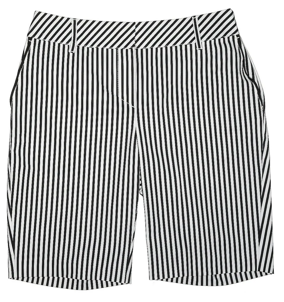 Annika by Cutter & Buck Black and White Striped Shorts Size 6 MSP$95