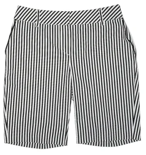 Annika by Cutter & Buck Black and White Striped Shorts Size 6 MSP$95