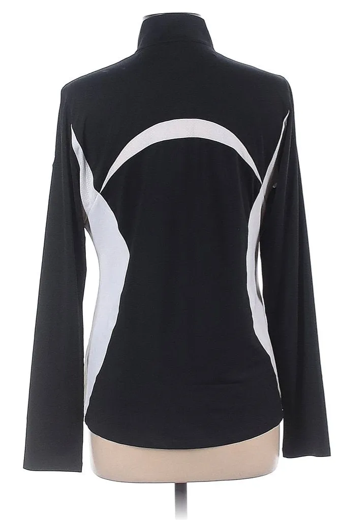 Annika by Cutter & Buck Black Pullover w/ White & Gold Accents Size L. MSP$110