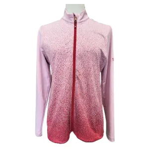 Antigua Pink & Red Splatter Ombre Full-Zip Jacket Size M MSP$60
