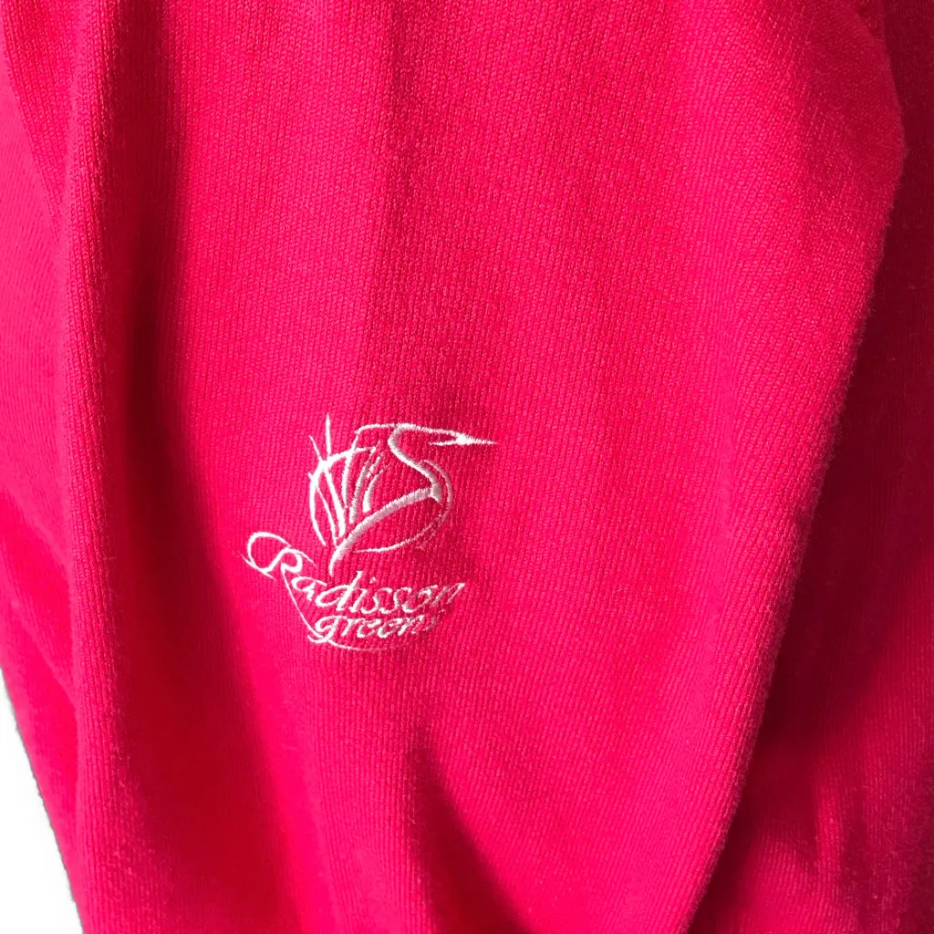 Antigua Pink Knit V-neck Sweater Top Size L