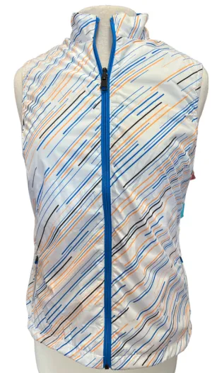 Antigua White, Blue & Orange Reversible Vest Size M
