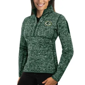 Antigua Women's Green Bay Packer Fortune Half Zip Pullover Size XL MSP$125