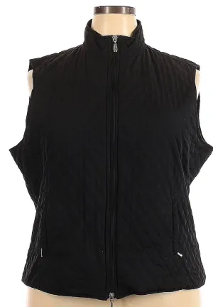 Ashworth Black Full Zip Quilted Vest Size XXL MSP