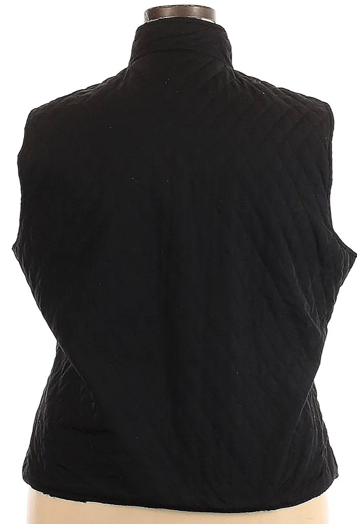 Ashworth Black Full Zip Quilted Vest Size XXL MSP