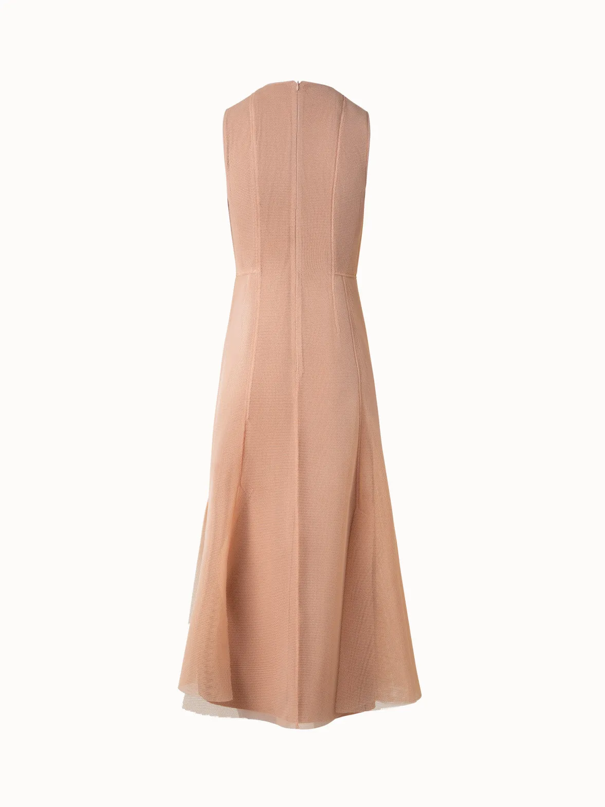 Asymmetrical Techno Grid Midi Dress 