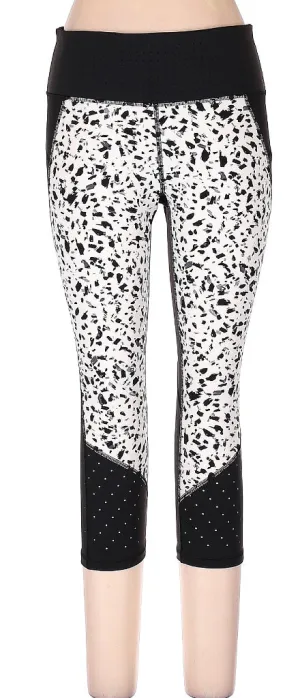 Athleta Black & White Patterned Capri Pants Size L MSP$89