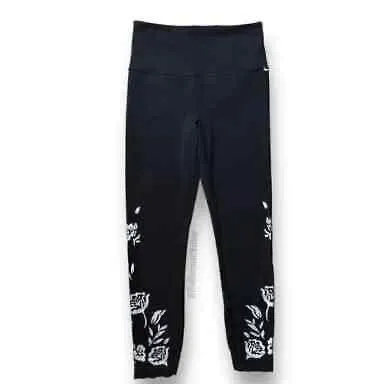Athleta Black Elation Eyelet 7/8 Tight Legging. Size L  MSP$89