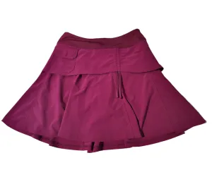Athleta Burgundy Pull-On Skort with Front Cinch Size 0 MSP$69