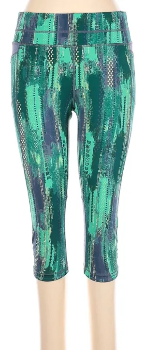 Athleta Green Print Crop Pants Size M. MSP$89