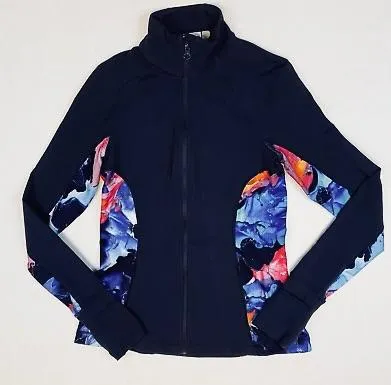 Athleta Navy Super Impose Hope Full-Zip Jacket Size L MSP$118