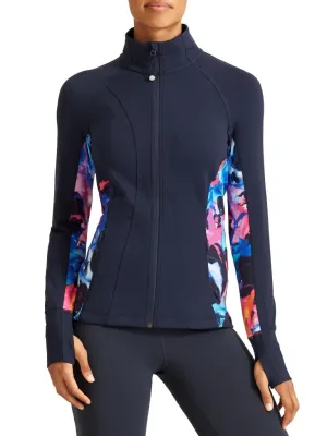 Athleta Navy Super Impose Hope Full-Zip Jacket Size L MSP$118