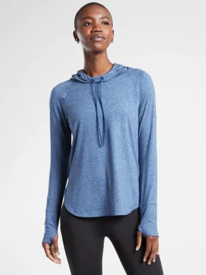Athleta Uptempo Hoodie Pullover Seatshirt - Chrome Blue Size S MSP$85