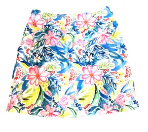 B-Skinz White, Pink & Blue Floral Print Golf Skort Size M MSP$72