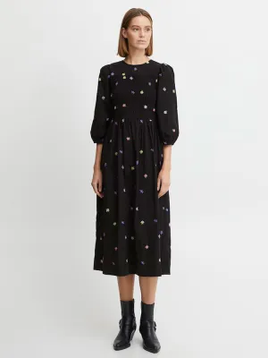 B Young ByHanla Embroidered Dress Black