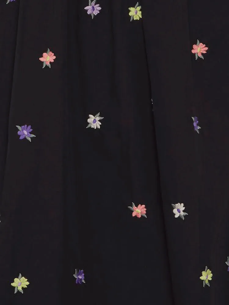 B Young ByHanla Embroidered Dress Black