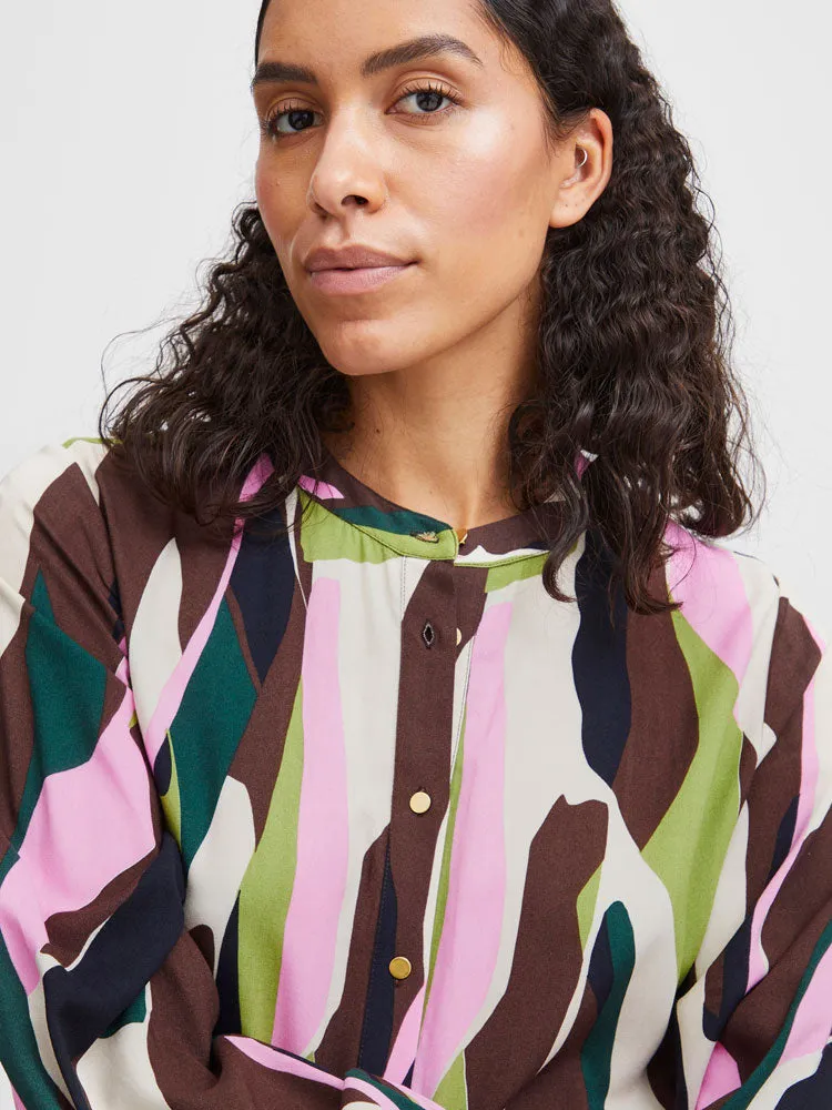 B Young ByHisha Long Dress Guacamole Mix