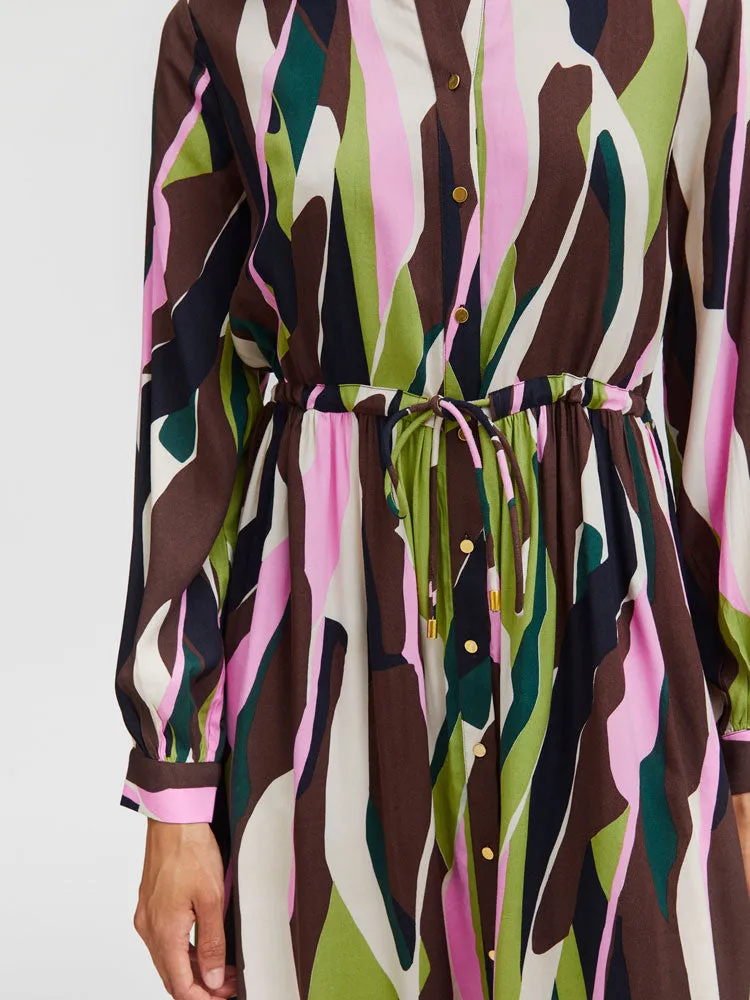 B Young ByHisha Long Dress Guacamole Mix