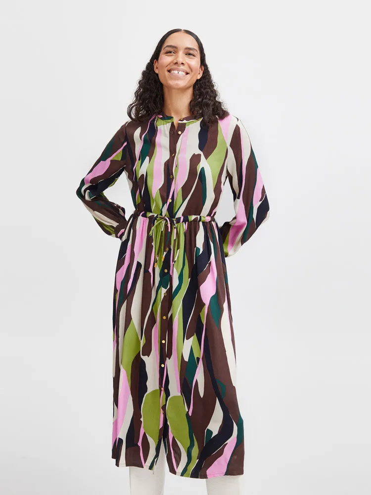 B Young ByHisha Long Dress Guacamole Mix