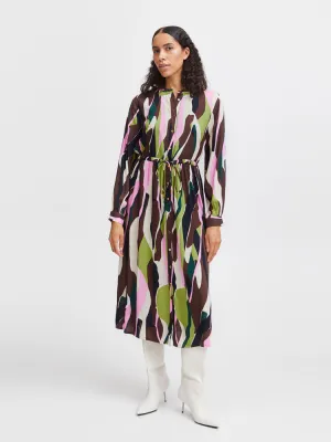 B Young ByHisha Long Dress Guacamole Mix
