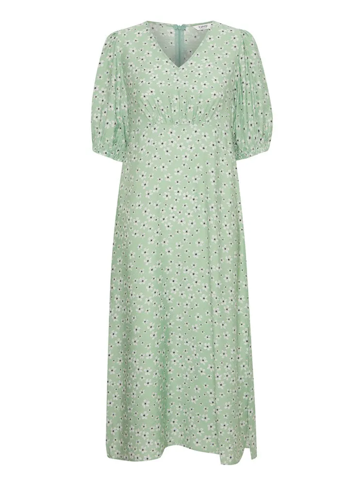 B Young ByIbano Long Dress Fair Green Flower