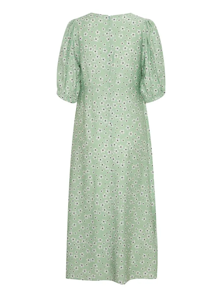 B Young ByIbano Long Dress Fair Green Flower