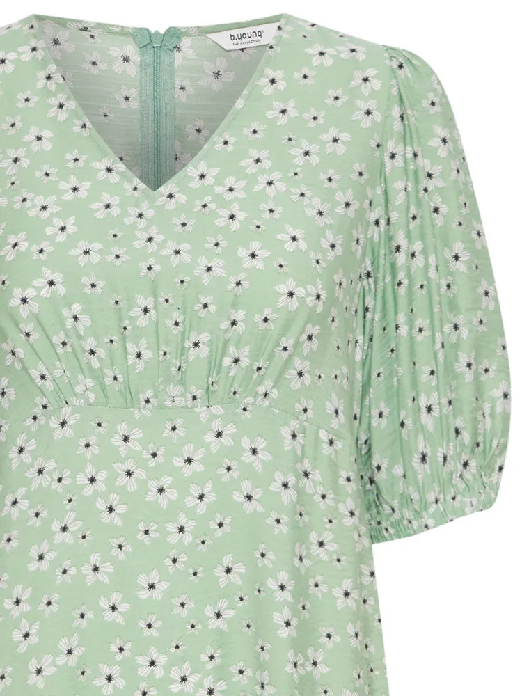 B Young ByIbano Long Dress Fair Green Flower