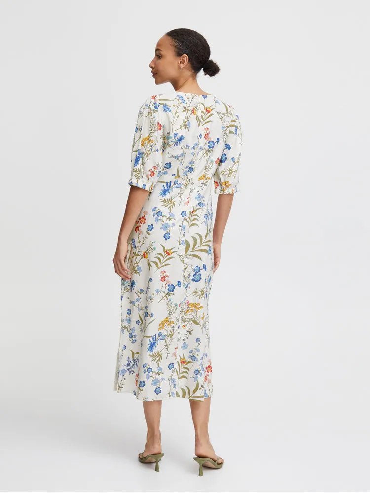 B Young ByImilda Long Dress Marshmallow Mix