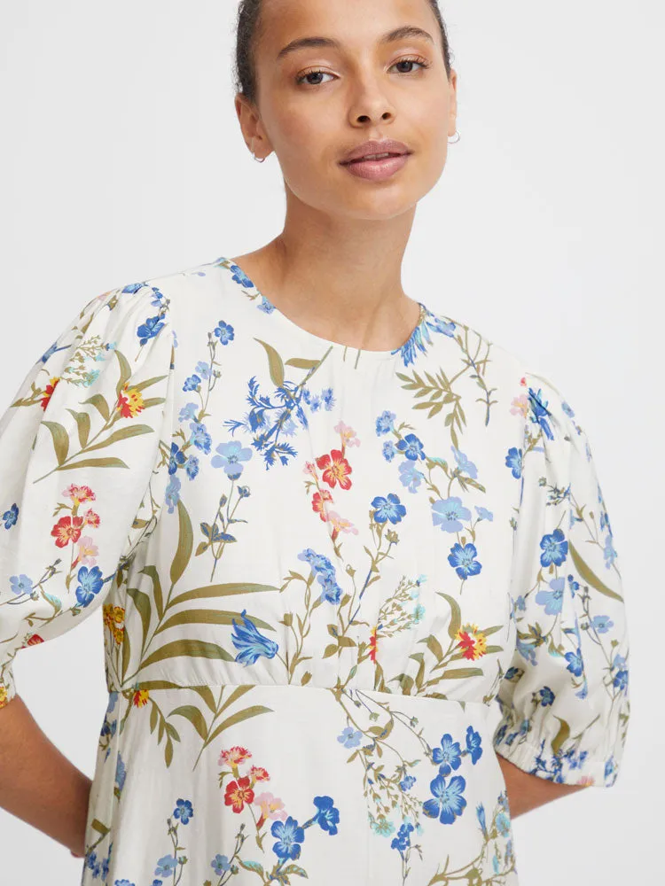 B Young ByImilda Long Dress Marshmallow Mix