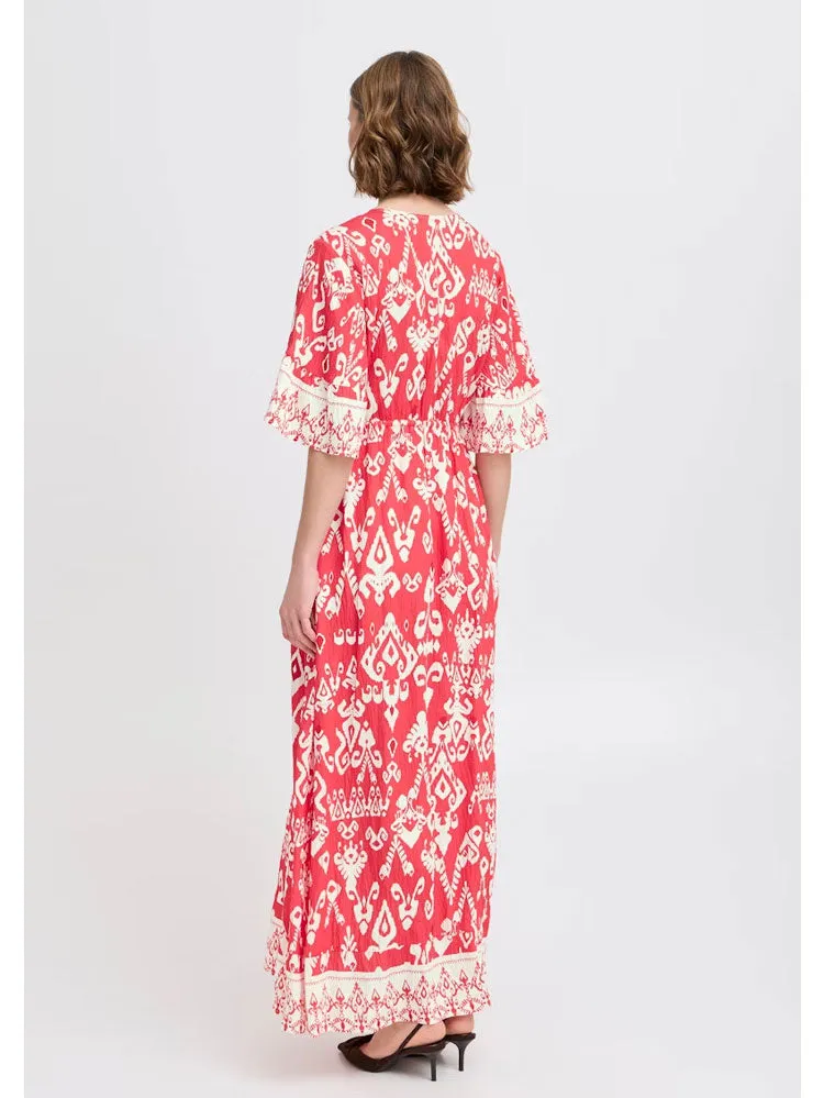 B Young ByJasmina Long Dress Flame Scarlet